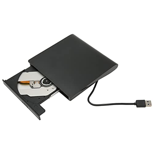 Zunate Externes DVD-Laufwerk, USB 3.0 Ultradünnes Externes DVD-Laufwerk mit USB-C-Adapter, Kompatibel mit Laptop, Desktop, All-in-One, Notebook, für Windows, Vista, OS X von Zunate