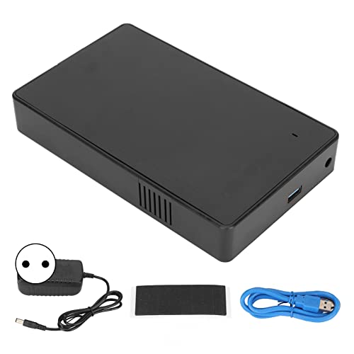 Zunate Externes Festplattengehäuse, USB3.0-Festplattengehäuse für 3,5-2,5-Zoll-SATA-SSD-Festplatten, 5-Gbit/s-Ultra-Thin-Festplattengehäuse-Adapter Unterstützen 3 TB Bis 10 TB(EU) von Zunate