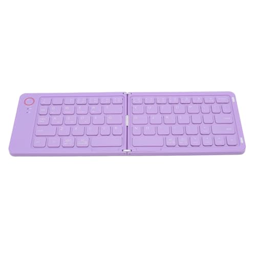 Zunate Faltbare BT Tastatur, 67 Tasten Taschenklapptastatur mit Ständer Wiederaufladbar Ultra Slim Folding Keyboard Magnetic Slim Universal Tragbares Kabeltastatur für Telefontabletten von Zunate