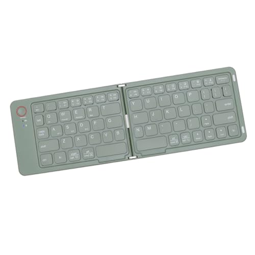 Zunate Faltbare BT Tastatur, 67 Tasten Taschenklapptastatur mit Ständer Wiederaufladbar Ultra Slim Folding Keyboard Magnetic Slim Universal Tragbares Kabeltastatur für Telefontabletten von Zunate