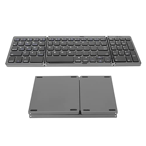 Zunate Faltbare Bluetooth-Tastatur, Tri Faltbare Drahtlose Tragbare Tastatur Wiederauf Ladbare Kleine Tastatur für Laptop Tablet PC Smartphone Kompatibel mit Windows für IOS für Android von Zunate