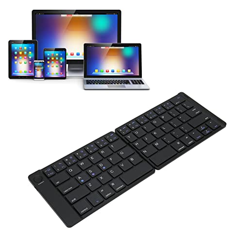 Zunate Faltbare -Tastatur mit Leisen Tasten,5.1 für Mehrere Geräte, Tragbare und Wiederaufladbare Tastatur für IOS, für, für -Tablet-Smartphone von Zunate