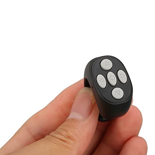 Zunate Fingertip Page Turner für Tik Tok, Bluetooth Control Page Turner mit 10 M Fernbedienungsreichweite, Fingertip Page Turner Control für IOS 15.0 oder für Android 8.0 Höher(Schwarz) von Zunate