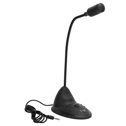 Zunate Flexible Desktop Microphone, Laptop/PC Mikrofon Tischmikrofon mit 3.5mm Klinke, 360° Omnidirektionales Kondensator Mikrofon für Konferenz, Gaming von Zunate