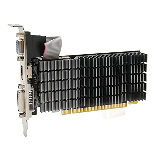 Zunate GDDR3-Grafikkarte, 64-Bit-Hochgeschwindigkeits-Memory-Game-Grafikkarte, mit 4 GB Videospeicherkapazität, PCI Express X16 2.0-Steckplatz, für Desktop von Zunate