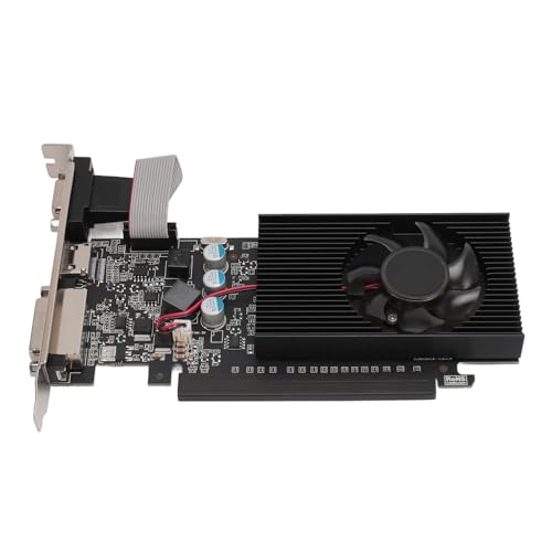 Zunate GT705 1GD3 Grafikkarte, 1 GB DDR3, 64bit PCI Express 2.0 16X, Effiziente und Leise Gaming-Grafikkarte mit Lüfter, für Allgemeine PC-Arbeiten von Zunate