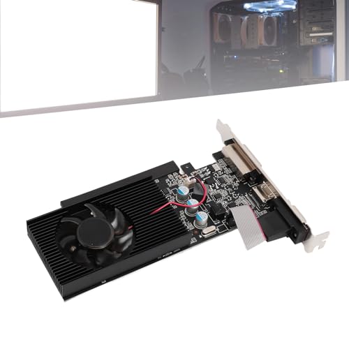 Zunate GT705 2GD3 Grafikkarte, Leiser Lüfter, Hohe Auflösung, 2 GB DDR3, 64 Bit, PCIe, DirectX 12-Unterstützung für Desktop-Computer von Zunate