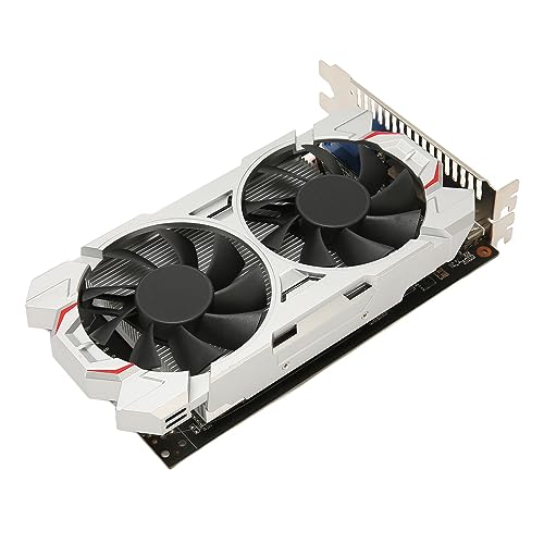 Zunate GTX 1050Ti 4 GB Grafikkarte, DDR5 128 Bit 3800 MHz Gaming-Grafikkarte mit Leisem Dual-Lüfter, PCI Express 2.0 16X, HDMI, DVI, VGA, Unterstützung DirectX 11, für Windows von Zunate