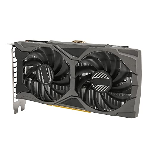 Zunate GTX1660S-Grafikkarte, 6 GB Speicher GDDR6 1785 MHz GPU-Taktung 192-Bit-Desktop-Grafikkarte mit Zwei Lüftern, 1 HDMI 3 Displayport-Schnittstelle, PCI Express 3.0 von Zunate