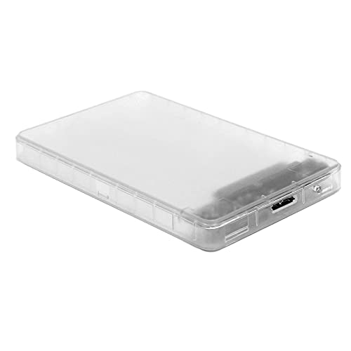 Zunate HDD-Gehäuse, USB3.0-Festplattenbox Externer Festplattenschutz Aufbewahrungstasche Werkzeuglose Installation für 2,5-Zoll-SATA-HDD/SSD-Festplatte für Desktop-Computer von Zunate