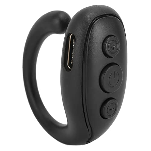 Zunate Handy Bluetooth Fernbedienung, ABS Ringform, Bluetooth Fernbedienung, Page Turner, Drahtlose Bluetooth Selfie Taste, Clicker, Kamera Auslöser Fernbedienung, für Smartphones, Tablets(Schwarz) von Zunate