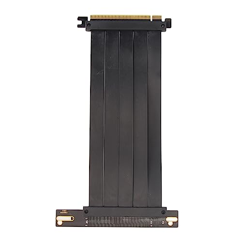 Zunate Hochgeschwindigkeits PCIE 4.0 X16 Riser Kabel, 90 Grad GPU Verlängerung für RTX 4090, Flexibel und Effizient, Abschirmung Elektromagnetischer Störungen (Schwarz) von Zunate