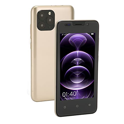 Zunate IP13 Pro Entsperrte Smartphones, für Android 6-Handys, 4,6"-HD-Bildschirm Entsperrtes Handy, Dual-SIM, Dual-Kamera, Ultradünn, Gesichtsentsperrung, 2GB 32GB, 3200MAh(Gold) von Zunate