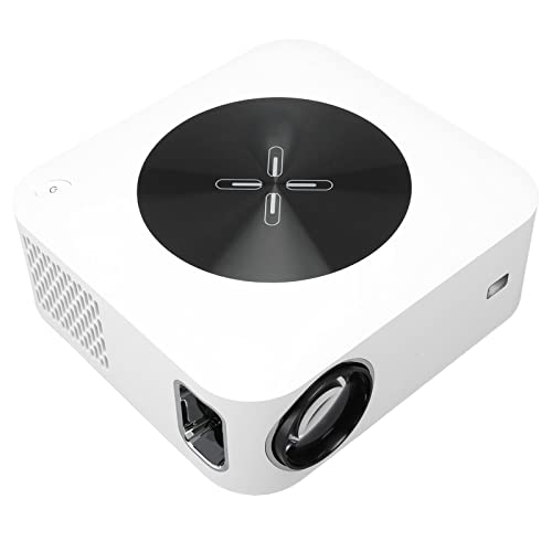 Zunate Intelligenter Projektor, 300ANSI-Filmprojektor mit Dualband-WLAN und Bluetooth, Tragbarer Projektor Unterstützt Autofokus, für Heimkino-Filme Im Freien von Zunate