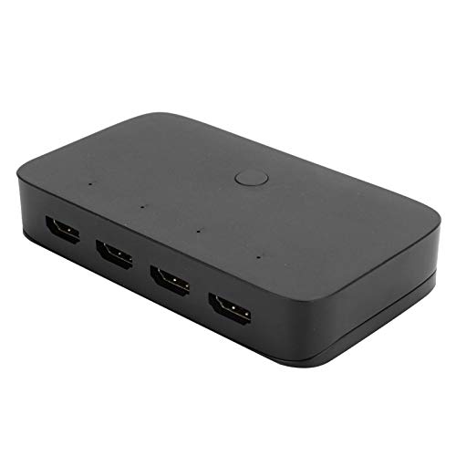 Zunate KVM Switcher Box, 4-Port Computer Host 4-in-1-out 3840x2160 4K / 30Hz HD USB Sharing Sharer, für HUB/U-Disk/Drucker/Maus von Zunate