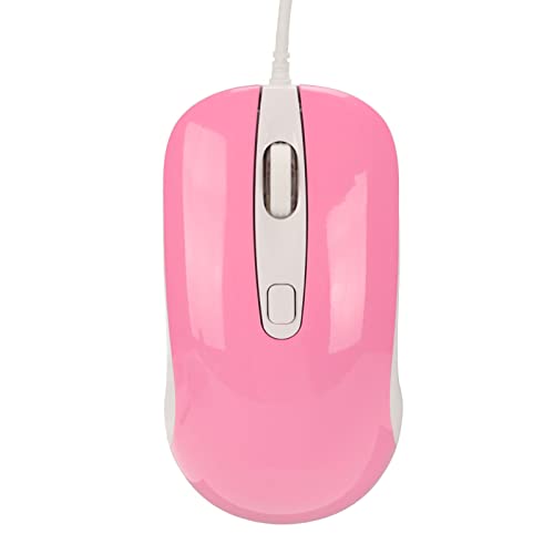 Zunate Kabelgebundene Gaming Maus, DM010 3500DPI 4 Tasten ergonomische Gaming Maus mit RGB Hintergrundbeleuchtung, Kompatibel mit PC Computern und Laptops (Rosa) von Zunate