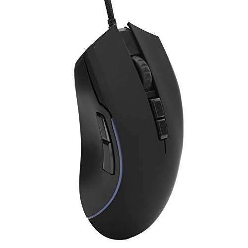 Zunate Kabelgebundene Gaming-Maus, Makro-Programmierung Ergonomisches Spiel E-Sport-Mäuse mit RGB-Hintergrundbeleuchtung, 7200 DPI, 7 Tasten für Notebook-Laptop von Zunate