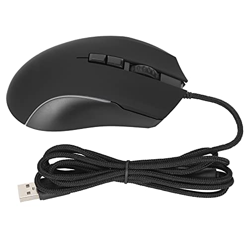 Zunate Kabelgebundene Maus, Einstellbare 1000/1600/2400/3200/4800/7200 DPI, 7 Tasten, Ergonomisch, Ultraschlank, RGB-Beleuchtung USB-Gaming-Maus, für Gamer-Desktop-Laptop-PC von Zunate