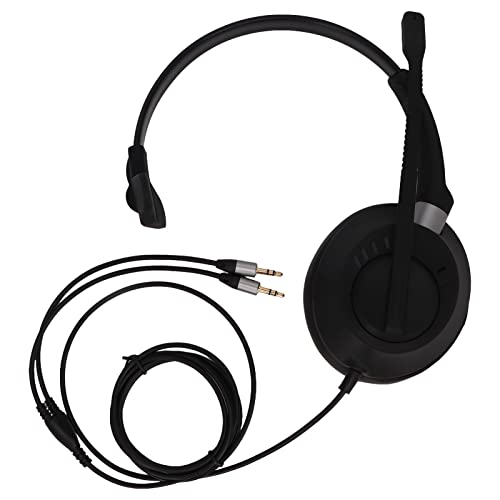 Kabelgebundenes 3,5-mm-Headset mit Mikrofon-Geräuschunterdrückung, Ultrakomfortables Telefon-Headset Am Ohr, PC-Computer-Kopfhörer für Geschäftliche Skype-Callcenter-Webinare von Zunate