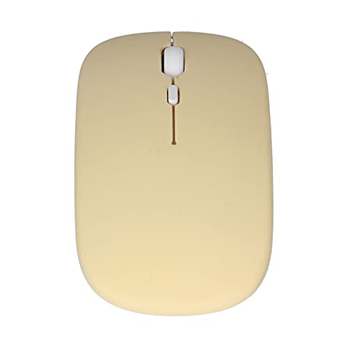 Zunate Kabellose Maus, 800/1200/1600DPI Einstellbar,Wiederaufladbar,Dual-Mode Bluetooth 5.0+2.4G Kabellos,Ergonomische Ultradünne Optische Computer-PC-Mäuse mit Stummschaltung,für Gaming-Büro (Gelb) von Zunate