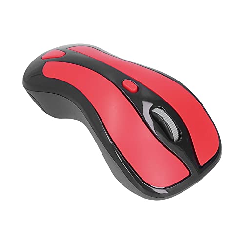 Zunate Kabellose Maus, Tragbare 2,4-GHz-Übertragung, 600/800/1200/1600 DPI, Computer PC Laptop USB-Maus, für Win 2000/für XP/für Vista/7/für Android/für OS X (Schwarz Rot) von Zunate