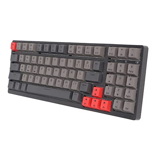 Zunate Kabellose Mechanische Tastatur, Dreifachmodus 2,4 G/Bluetooth 5.1/USB C, RGB-hintergrundbeleuchtete Volltasten-Hot-Swap-68-Tasten-Kabeltastatur, DIY-Schalter (Schwarz) von Zunate