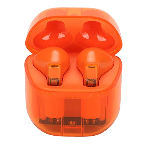 Zunate Kabellose Ohrhörer, Bluetooth 5.3 Low Latency Game Music Earbuds mit Kabellosem Ladekoffer, Ergonomisches Design, Stereo-In-Ear-Kopfhörer für Sport Im Freien(Orange) von Zunate