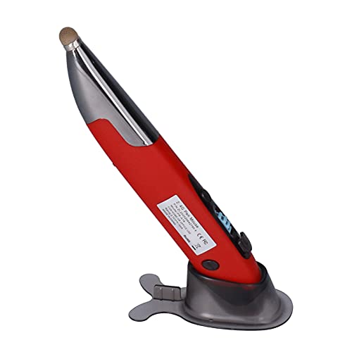 Zunate Kabellose Optische Taschenstiftmaus, 2,4 GHz USB Kabellose Maus Stift mit Stylus-Funktion Einstellbar 3 DPI 5 Tasten Handschrift Wiederaufladbare Stiftmäuse Kabellos für Laptop Tablet PC (Rot) von Zunate