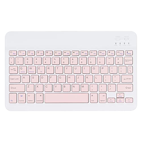 Zunate Kabellose Tastatur, 10 Zoll Ultra-Slim Anti-Rutsch Silent Type Schnelle Tragbare Tastatur,Ergonomische Schreib-Scheren-Tastatur,für Handys Tablet-Computer Notebook-Computer(Rosa) von Zunate