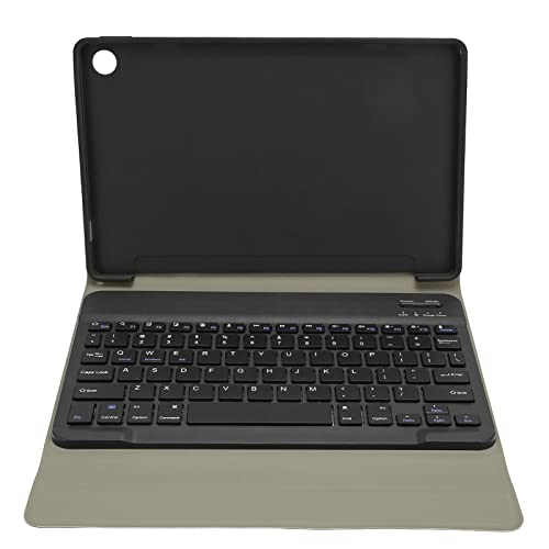 Zunate Kabellose Tastatur mit Lederhülle, wasserdichte Tablet Tastatur Schutzhülle mit Standfunktion, 3.0 Tastatur für T40 Plus von Zunate