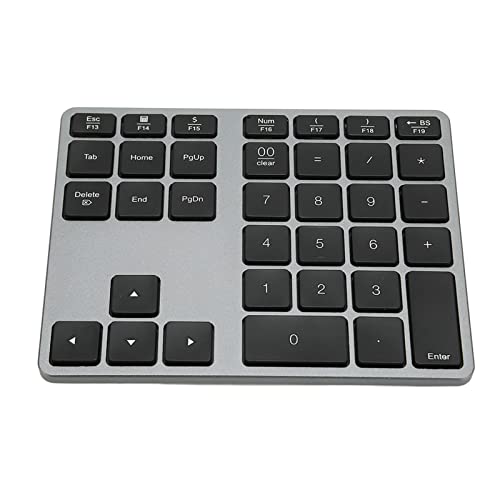 Zunate Kabelloser Nummernblock, 35 Tasten, Bluetooth 5.0, Tragbare Finanzbuchhaltungsnummer, Tastaturerweiterungen, Tastatur für Laptop, PC, Desktop, Tablet, Notebook von Zunate