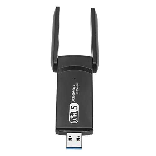 Zunate Kabelloser USB-WLAN-Adapter für PC, 1300 Mbit/S Dualband-Netzwerkadapter für Desktop-PC-Laptop für Windows, für Vista, USB-Computer-Netzwerkadapter von Zunate