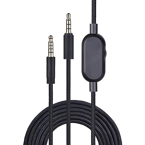 Zunate Kopfhörer-Audiokabel, 6,6 Fuß 3,5-mm-Stereo-Audiokabel Gaming-Headset-Audio-Verlängerungskabel mit Contorl-Schalter für Logitech G233 G433 GPRO GPROX-Kopfhörer von Zunate