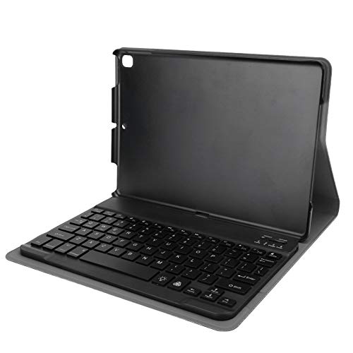 Zunate Ledertablett Shell Keyboard Case Flip Holster Stand Schutzhülle mit Abnehmbarer Tastatur und Stiftschlitz für IOS Tablet 8 10.2 (2020) / für IOS Air3 / Pro 10.5 (Schwarz) von Zunate
