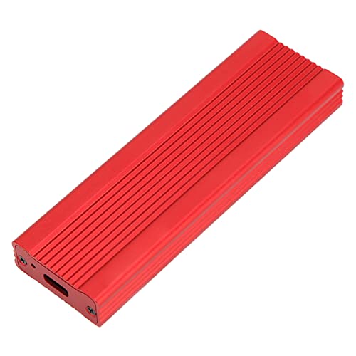 Zunate M.2 NVMe SSD Gehäuse, USB 3.1 10 Gbps Übertragung Festplattengehäuse mit Dual Protocol Solid State Drive Externes Gehäuse für M.2 SATA NVMe SSD (Rot) von Zunate