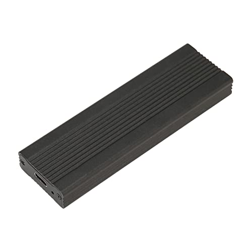 Zunate M.2 NVMe SSD Gehäuse, USB3.1 Typ C Solid State Drive Box aus Aluminiumlegierung, 10 Gbit/s NVMe SATA M.2 Gehäuse für 2230 2242 2260 2280 Mm (Schwarz mit C-Kabel) von Zunate
