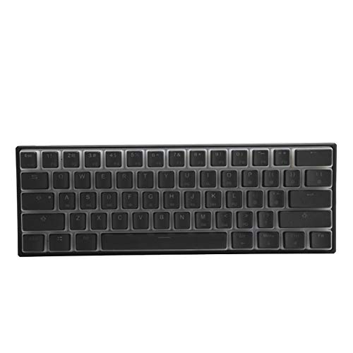 Zunate Mechanische Tastatur, USB-verkabelte mechanische Gaming-Tastatur mit RGB-Hintergrundbeleuchtung, tragbare wasserdichte Tastatur mit 61 Tasten für PC/Computer/Laptop von Zunate