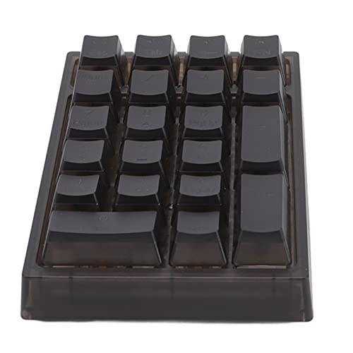 Zunate Numerische Tastatur, Numerische Tastatur Silent 21 Keys Yellow Shaft Pudding Keycap RGB Color Backlit Mechanical Numpa, Financial Accounting Keyboard for Laptop/Computer (Schwarz) von Zunate