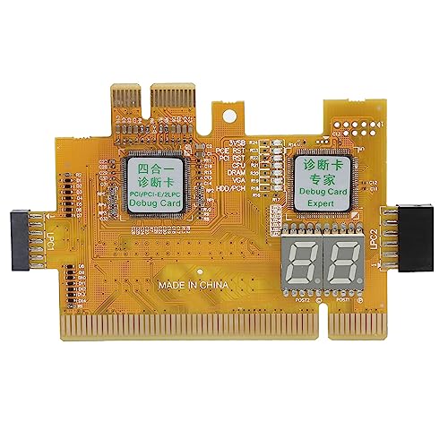 Zunate PCI PCIE 2LPC 4-in-1-Debug-Post-Test-Kit, Multifunktions-LED-Anzeige, Automatische Identifizierung des Leistungsmoduls, Einfach zu Bedienen, Weitgehend Kompatibel von Zunate
