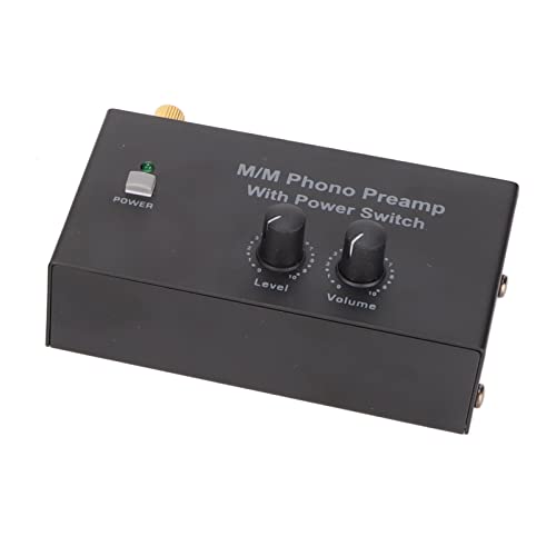 Zunate PP500 Phono-Vorverstärker, Professioneller -Plattenspieler-Vorverstärker, Rauscharmer Stereo-Vorverstärker, Cinch-Eingang, Unabhängige Knopfsteuerung mit DC 12V von Zunate