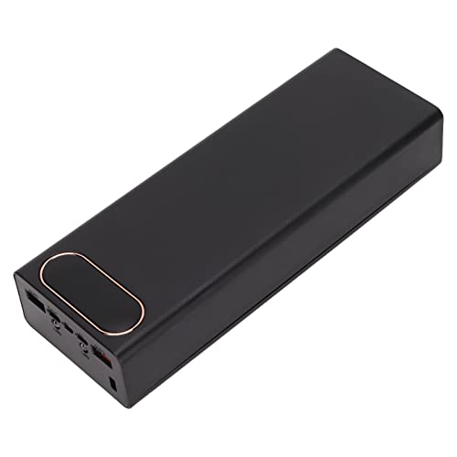 Zunate Power Bank Shell, 20 X Batterie Power Bank Case DIY Kit 22,5 W Schnelles Aufladen der Batterie mit LCD-Display, Unterstützt Micro/Typ C/USB(Schwarz) von Zunate