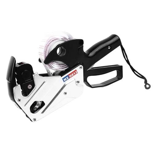 Zunate Preisschildpistole, 8-stelliges Preisetikettiergerät mit Tintenrolle, Aluminiumlegierungsmaterial, für Einzelhandelsgeschäft, Büro, Lebensmittelgeschäft Zunate Preisschildpistole, 8-stelliges Preisetikettiergerät mit Tintenrolle, Aluminiumlegierungsmaterial, für Einzelhandelsgeschäft, Büro, Lebensmittelgeschäft von Zunate
