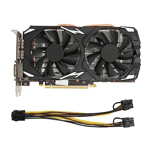 Zunate RX 580 Gaming Miner, 8 GB GDDR5 256 Bit Video-Gaming-Grafikkarte, mit Leistungsstarker Bildverarbeitung, 1244 MHz GPU-Geschwindigkeit, Zwei Lüfter von Zunate