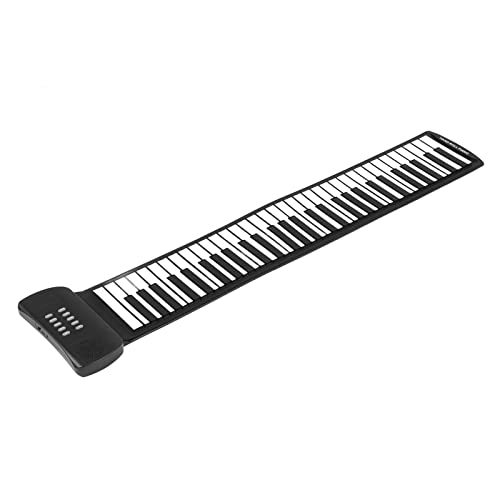 Zunate Roll-up-Piano, Tragbares Keyboard mit 61 Tasten, Handroll-E-Piano-Tastatur für Anfänger, Kinder, Pädagogische Elektronische Digitale Musik-Piano-Tastatur mit Lautsprecher(PM61) von Zunate