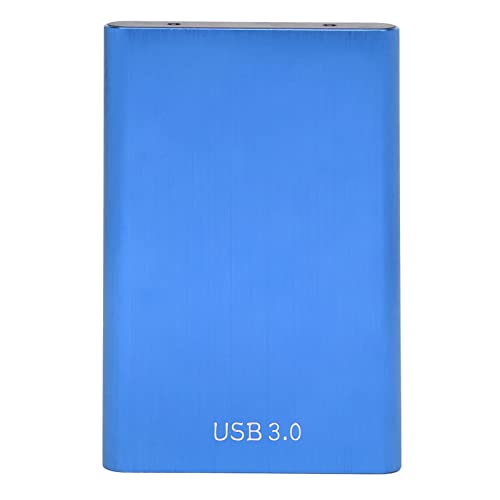 Zunate SATA HDD Gehäuse, 2,5 Zoll Typ C 10 Gbps Mobile Festplattenbox aus Aluminiumlegierung für 2,5 Zoll 7 9,5 Mm SSD HDD mit LED Anzeige (Blau) von Zunate