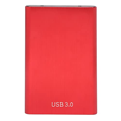 Zunate SATA HDD Gehäuse, 2,5 Zoll Typ C 10 Gbps Mobile Festplattenbox aus Aluminiumlegierung für 2,5 Zoll 7 9,5 Mm SSD HDD mit LED Anzeige (Rot) von Zunate