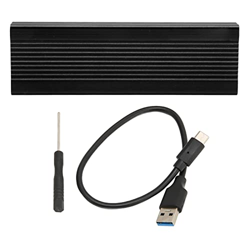 Zunate SATA M.2 Gehäuse, USB3.1 Typ C 10 Gbps Ultradünnes NVME SSD Gehäuse für Laptop, für M Key B Key NVME 2230 2242 2260 2280 Mm M.2 NVME SSD (Schwarz) von Zunate