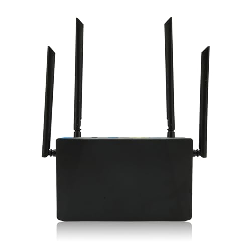 Zunate SIM Karten Router, Entsperrter 4G LTE Modemrouter mit SIM Kartensteckplatz, 100 Mbit/s WiFi, mit 5 Antennen, für das Home Office von Zunate