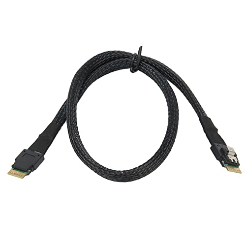 Zunate Schlankes SAS-Kabel, 12 Gbit/s Micro für SATA-Kabel, SAS-Zielkabel Verbunden mit -SAS-HD-Schnittstelle, SSD und für SATA 7Pin-Schnittstelle, 8654-zu-8654-Kabel (0,5 m/19,7 von Zunate