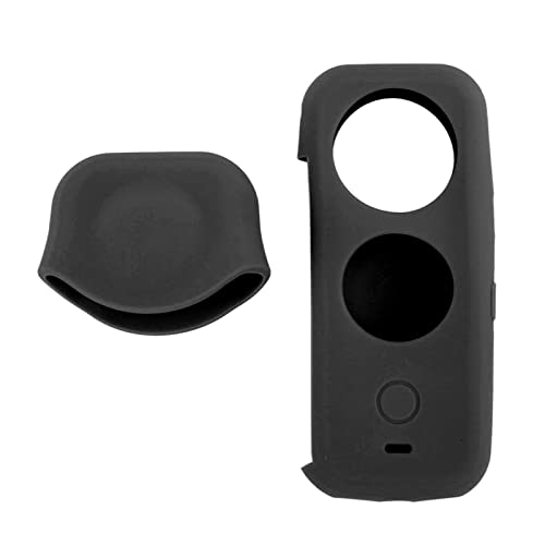 Zunate Silikonhülle für Insta360 One X2, Kamera-Schutzhülle und Objektivabdeckung, Kamera-Silikonschutz, Staubdichte, Kratzfeste Abdeckung für Insta360 One X2(Schwarz) von Zunate